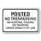 Signmission 18 in Height, 0.12 in Width, Aluminum, A-1218 No Hunting - PostedNo, A-1218 No Hunting - PostedNo A-1218 No Hunting - PostedNo - alternate 1